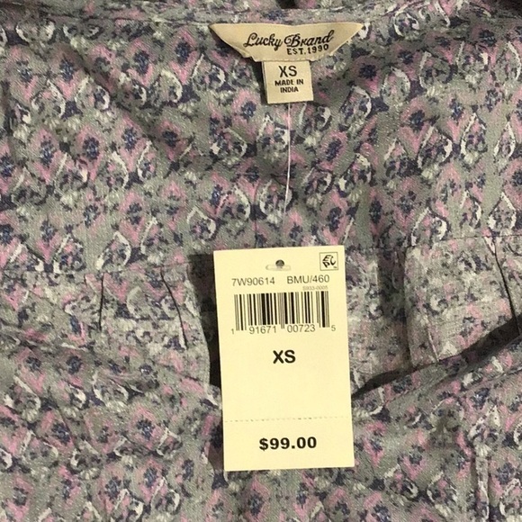 Lucky Brand NWT - Sz XS - cute flowy 3/4 arm dress - Picture 4 of 9